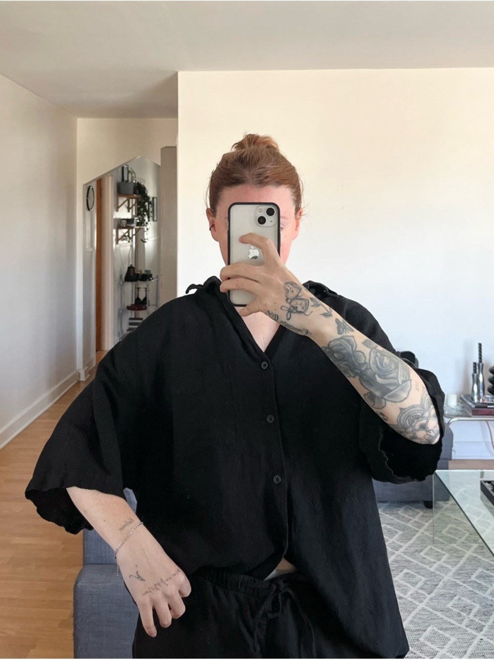 vintage 90’s linen blend button up